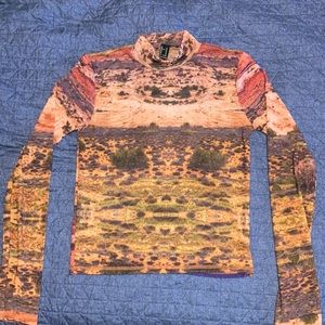 Forever 21 breathableDesert Print Turtle neck top